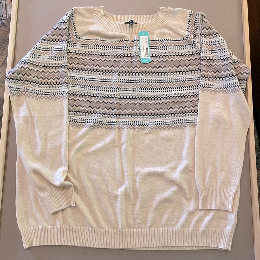 Fate Fairisle Sweater 3X **NWT**